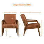 Yaheetech Set of 2 Extra-Wide Faux Leather Lounge Chair