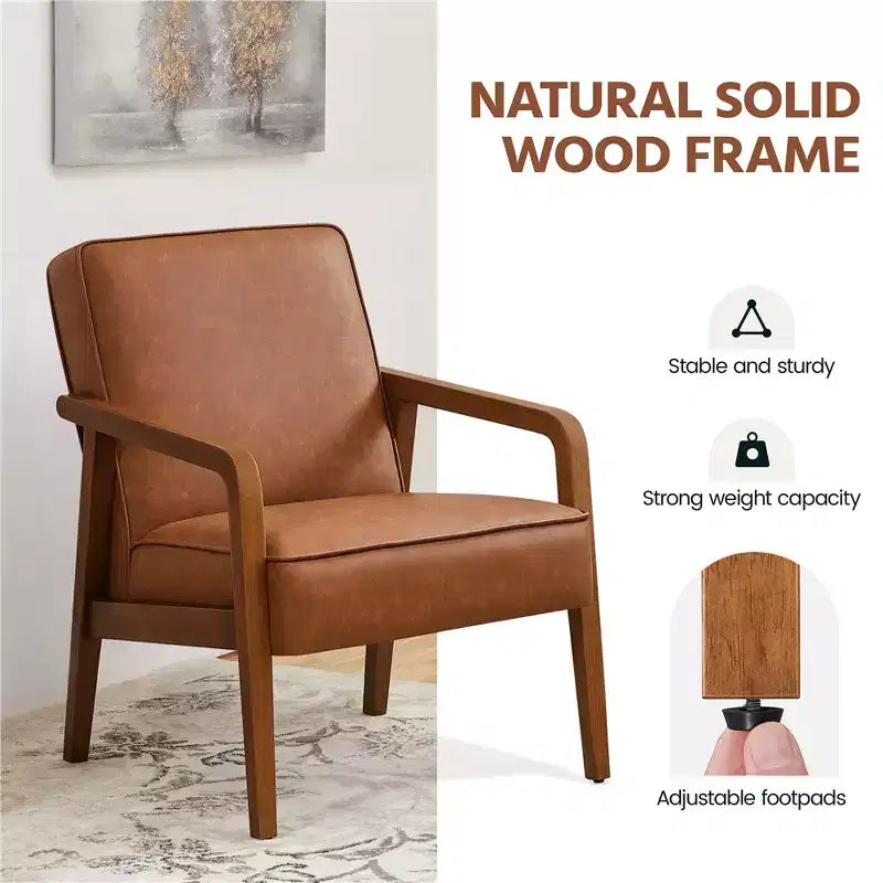 Yaheetech Set of 2 Extra-Wide Faux Leather Lounge Chair
