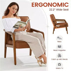 Yaheetech Set of 2 Extra-Wide Faux Leather Lounge Chair