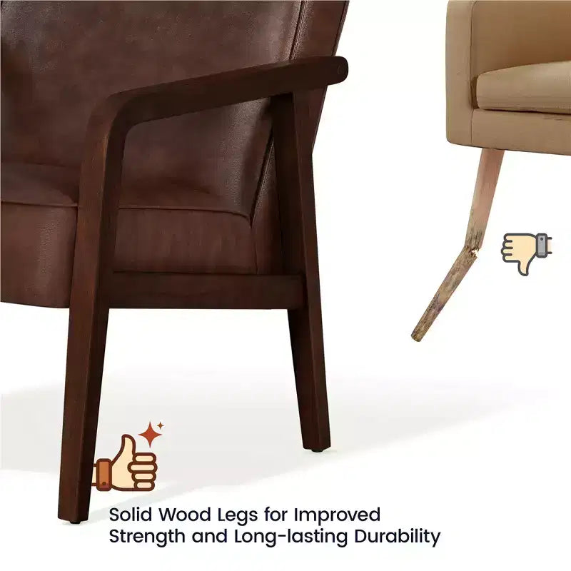 Yaheetech Set of 2 Extra-Wide Faux Leather Lounge Chair