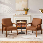 Yaheetech Set of 2 Extra-Wide Faux Leather Lounge Chair