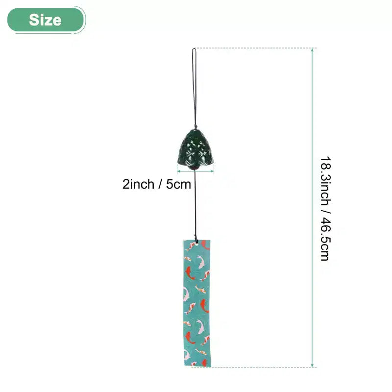 Unique Bargains Metal Vintage Outdoor Wind Chime 2 x 18.3 Bronze Tone 1 Pack