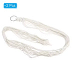 Unique Bargains Cotton Hanging Macrame Wood Plant Hangers 39.4 x 11.8 Inch White 2 Pcs