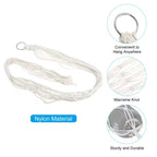 Unique Bargains Cotton Hanging Macrame Wood Plant Hangers 39.4 x 11.8 Inch White 2 Pcs