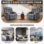 Heated Massage Recliner Chair  Oversized Rocker w/Remote, 3-Position Adjustable, Cup Holders & Lumbar Support for Big & Tall