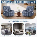 Heated Massage Recliner Chair  Oversized Rocker w/Remote, 3-Position Adjustable, Cup Holders & Lumbar Support for Big & Tall