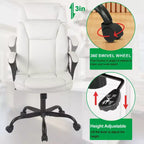 BestMassage Office Chair Executive Chair with Breathable PU Leather Rolling Casters