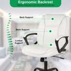 BestMassage Office Chair Executive Chair with Breathable PU Leather Rolling Casters