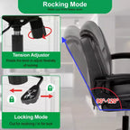 BestMassage Office Chair Executive Chair with Breathable PU Leather Rolling Casters