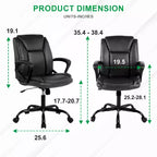 BestMassage Office Chair Executive Chair with Breathable PU Leather Rolling Casters