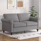 Mjkone Modern 2-Seater Sofa Couches with Solid Wood Frame and 4 Gourd Shapes Legs For Living Room