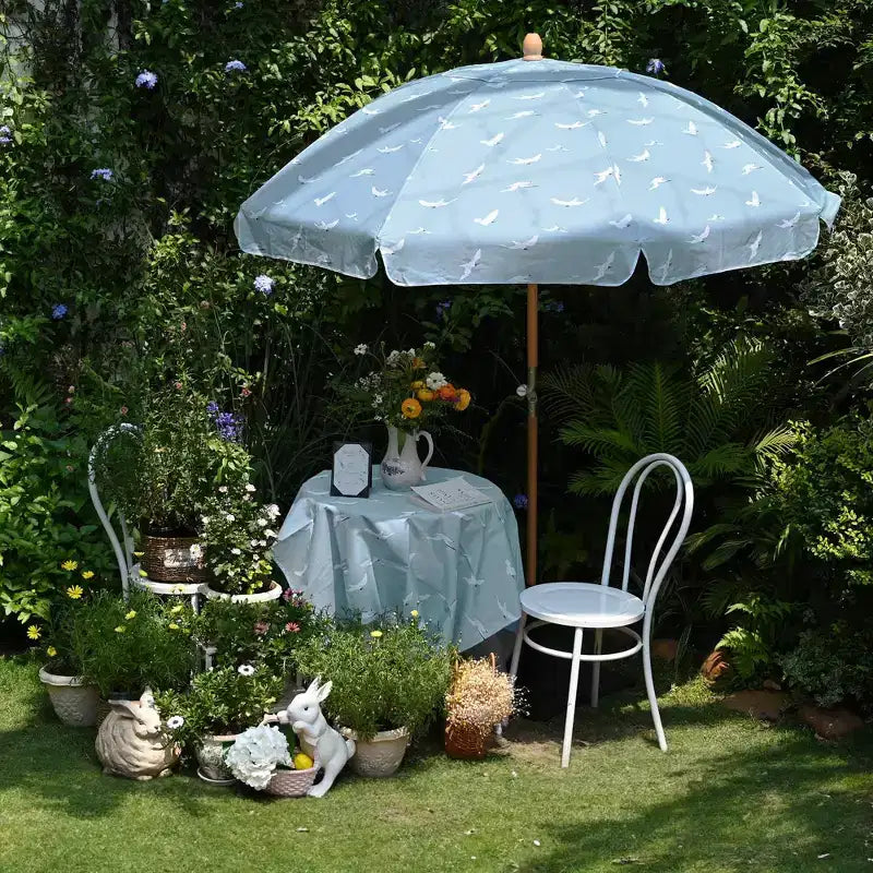 LAGarden Our Beach Portable Umbrella for Sand Beech Wood Pole Carry Bag