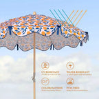LAGarden Our Beach Portable Umbrella for Sand Beech Wood Pole Carry Bag