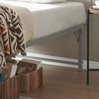 Kings Brand Furniture Twin Size Metal Pop up Trundle Day Bed Frame with Wheels- Sturdy and Elegant Space-Saving Solution