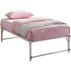 Kings Brand Furniture Twin Size Metal Pop up Trundle Day Bed Frame with Wheels- Sturdy and Elegant Space-Saving Solution