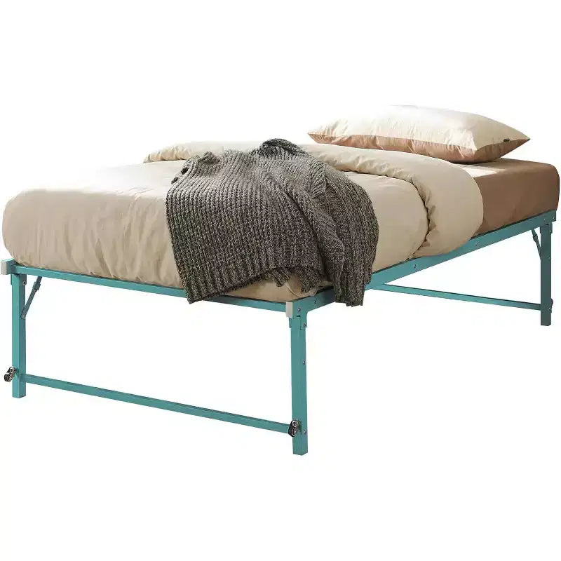 Kings Brand Furniture Twin Size Metal Pop up Trundle Day Bed Frame with Wheels- Sturdy and Elegant Space-Saving Solution