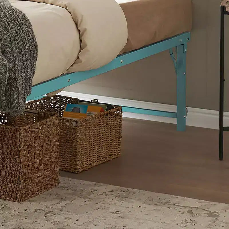 Kings Brand Furniture Twin Size Metal Pop up Trundle Day Bed Frame with Wheels- Sturdy and Elegant Space-Saving Solution
