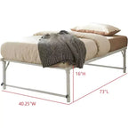 Kings Brand Furniture Twin Size Metal Pop up Trundle Day Bed Frame with Wheels- Sturdy and Elegant Space-Saving Solution
