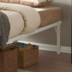 Kings Brand Furniture Twin Size Metal Pop up Trundle Day Bed Frame with Wheels- Sturdy and Elegant Space-Saving Solution