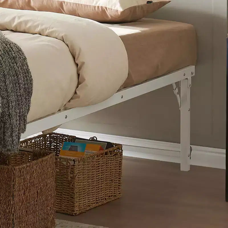 Kings Brand Furniture Twin Size Metal Pop up Trundle Day Bed Frame with Wheels- Sturdy and Elegant Space-Saving Solution
