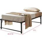 Kings Brand Furniture Twin Size Metal Pop up Trundle Day Bed Frame with Wheels- Sturdy and Elegant Space-Saving Solution