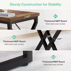 Lantine 62.99 Inch Executive Desk, Large Office Computer Desk with Extra Thick Wooden Tabletop and Metal Frame