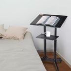 Yescom Portable Rolling Podium Mobile Standing Laptop Desk Presentation Lectern Office