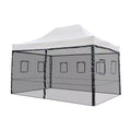 Instahibit 4 Mesh Sidewalls for 15x10 Ft Pop Up Canopy Tent with Windows Food Vendor Fair