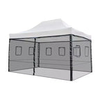 Instahibit 4 Mesh Sidewalls for 15x10 Ft Pop Up Canopy Tent with Windows Food Vendor Fair
