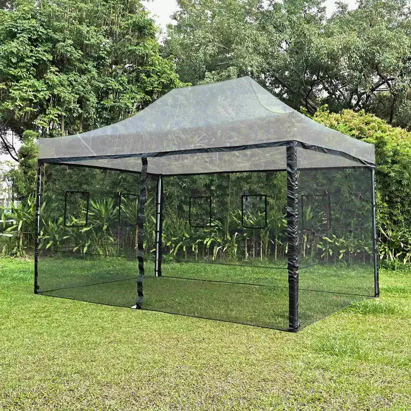 Instahibit 4 Mesh Sidewalls for 15x10 Ft Pop Up Canopy Tent with Windows Food Vendor Fair