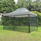 Instahibit 4 Mesh Sidewalls for 15x10 Ft Pop Up Canopy Tent with Windows Food Vendor Fair