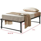 Kings Brand Furniture Modern Twin Size Metal Daybed Frame with Mattress Support, Day Bed for Living Room, Bedroom, Guest Room, Bronze