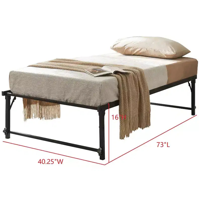 Kings Brand Furniture Modern Twin Size Metal Daybed Frame with Mattress Support, Day Bed for Living Room, Bedroom, Guest Room, Bronze