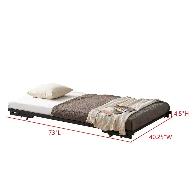 Kings Brand Furniture Modern Twin Size Metal Daybed Frame with Mattress Support, Day Bed for Living Room, Bedroom, Guest Room, Bronze