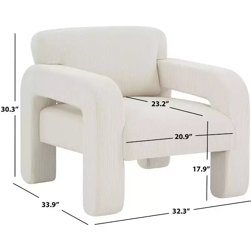 Petey Corduroy Accent Chair - SFV5109 - Safavieh Couture