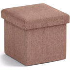 Ornavo Home Collapsible Square Small Storage Ottoman - 12 Inch