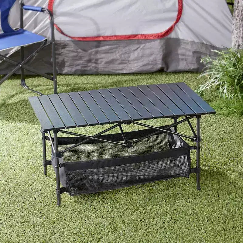 The Lakeside Collection Outdoor Portable Folding Camping Table With Storage Bag -