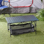 The Lakeside Collection Outdoor Portable Folding Camping Table With Storage Bag -