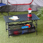 The Lakeside Collection Outdoor Portable Folding Camping Table With Storage Bag -