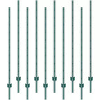 VEVOR 6 Feet Fence Post, 10 Pack T-Post Heavy Duty Metal Fence Posts, Sturdy Steel Fence Stakes for Garden Yard,Lawn,Farms and Outdoor Wire Fencing