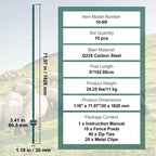 VEVOR 6 Feet Fence Post, 10 Pack T-Post Heavy Duty Metal Fence Posts, Sturdy Steel Fence Stakes for Garden Yard,Lawn,Farms and Outdoor Wire Fencing