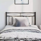 vidaXL Metal Headboard, Steel Headboard for Bed, Black, Twin