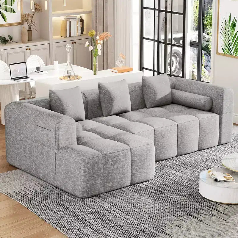 Whisen 101.2 Sectional Sofa Full-Compressed Sofa Modular Sofa Couch Free-combined Sofa