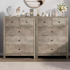 Garvee 5 Drawer Dresser for Bedroom, Modern Tall Dresser Organizer with Storage Drawers, Wooden Chests of Drawers for Bedroom, Entryway, Hallway