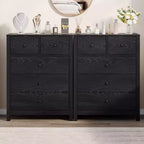 Garvee 5 Drawer Dresser for Bedroom, Modern Tall Dresser Organizer with Storage Drawers, Wooden Chests of Drawers for Bedroom, Entryway, Hallway