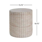 Christopher Knight Home Siani Outdoor Minimalist Cylinder Lightweight Concrete Side Table