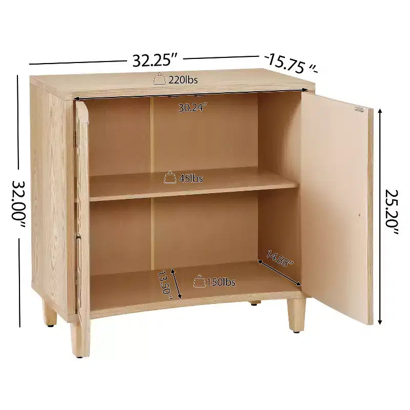 Christopher Knight Home Sonja Contemporary Geometric Pattern Accent Cabinet with Adjustable Shelves and Doors