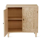 Christopher Knight Home Sonja Contemporary Geometric Pattern Accent Cabinet with Adjustable Shelves and Doors