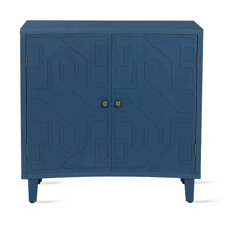 Christopher Knight Home Sonja Contemporary Geometric Pattern Accent Cabinet with Adjustable Shelves and Doors