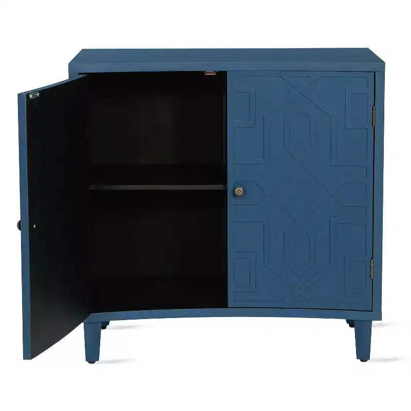 Christopher Knight Home Sonja Contemporary Geometric Pattern Accent Cabinet with Adjustable Shelves and Doors